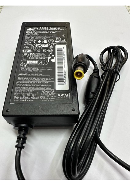 14 Volt Samsung Monitör Adaptörü 14 Volt 6.5 mm 4.4 mm Adaptör 14 Volt Iğneli Monitör Adaptörü