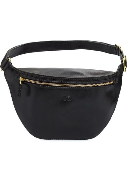 Sofa Siyah Deri Kadın Bel Çantası 04 173 Sofa