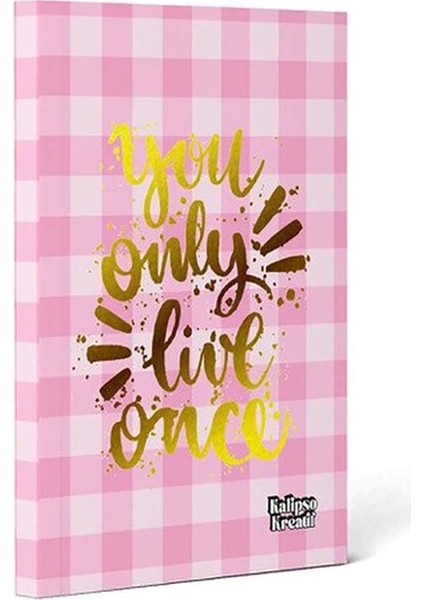 Live 14X20 cm Varak Baskılı Sert Kapak 192 Sayfa Çizgili Defter