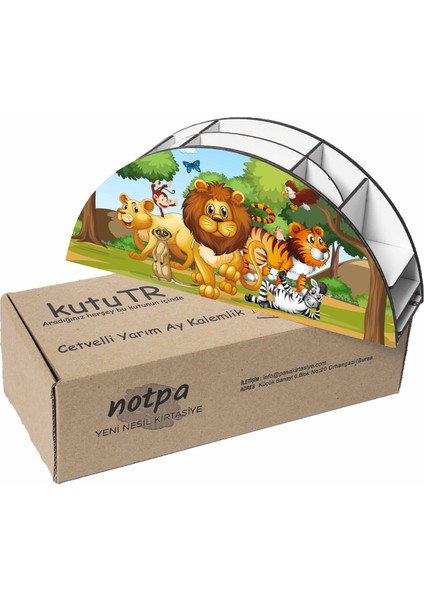 Ahşap Vip Aslan ve Ekibi Ormanda Gökkuşağı Cetvelli Masaüstü Kalemlik Çocuklar Için NOTPAVIP14 fırsatları