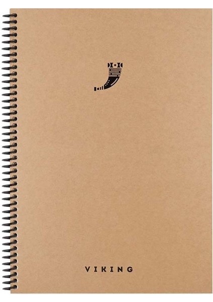 Keskin 17X24 La Plume Viking Spiralli Sert Kapak 100 Yaprak Kareli Defter 417956