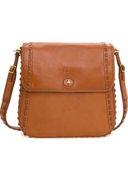 Bahar Taba Deri Kadın Postacı Çantası 55 Bahar