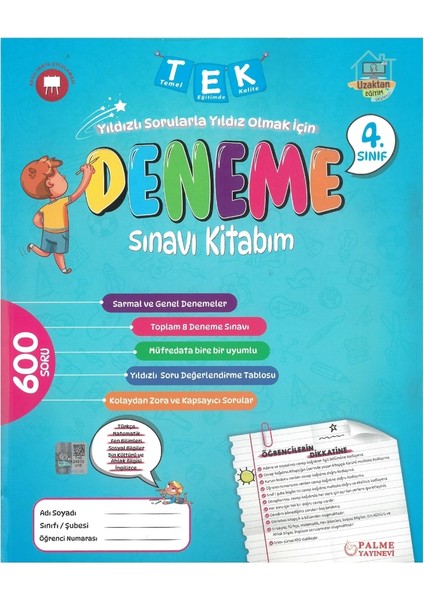 4. Sınıf Tüm Dersler 8'li Deneme Sınavı 600 Soru