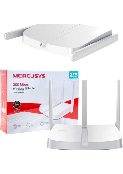 Mercusys MW305R 300 Mbps 3 Antenli Wıfı-N Router Access Poınt (Tp-Lınk)