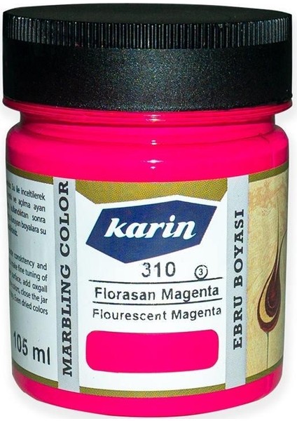 Ezilmiş Ebru Boyası 105ML 310 Florasan Magenta
