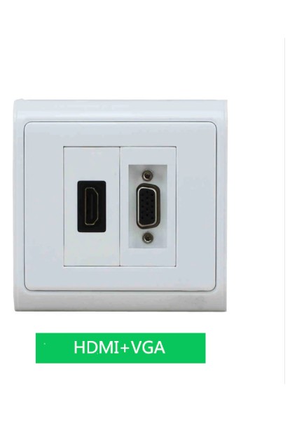 Sıva Altı Vga+Hdmı Duvar Prizi - Kablolu
