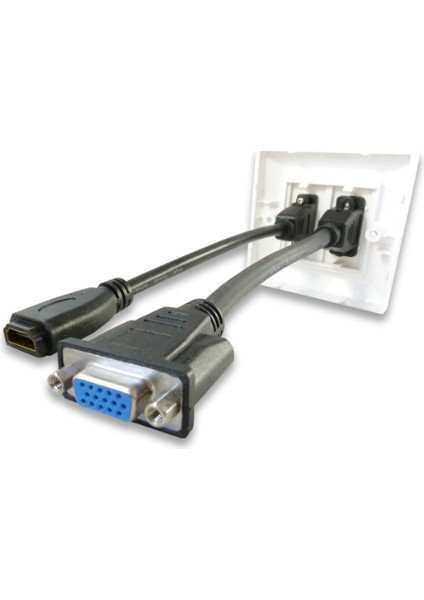Sıva Altı Vga+Hdmı Duvar Prizi - Kablolu fiyatları