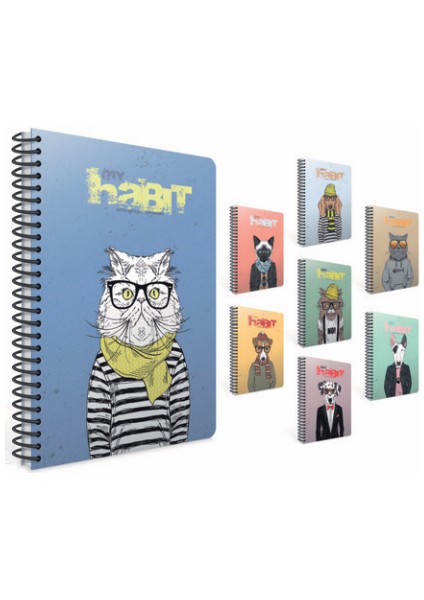 Habıt Spiralli Karton Kapak Defter A4 100 Yaprak Çizgili