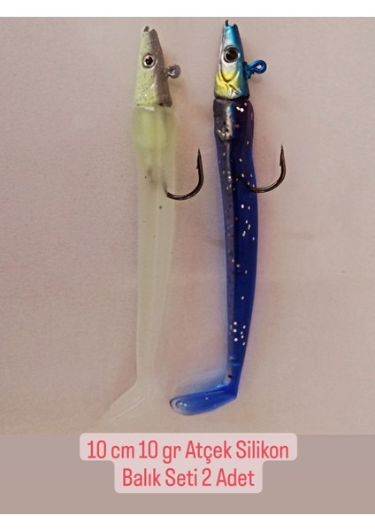 2023 Model Levrek-Çinekop-Lüfer-Kofana-Turna-Baracuda Silikon Balık Seti ( 10 cm 10 gr 2'li Set )