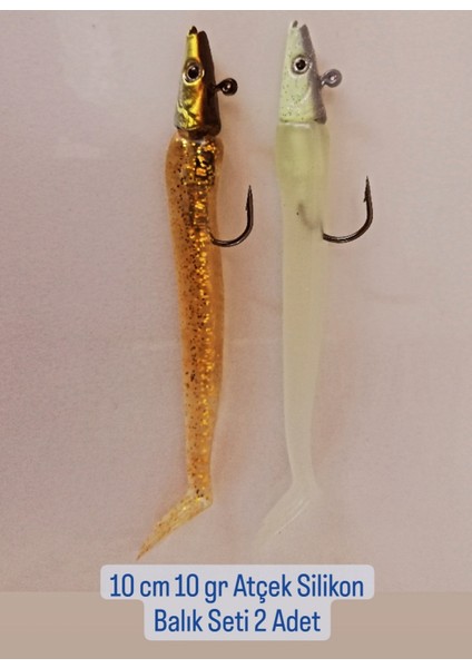 2023 Model Levrek-Çinekop-Lüfer-Kofana-Turna-Baracuda Silikon Balık Seti ( 10 cm 10 gr 2'li Set )