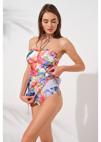 Kadın Jersey Soft Straplez Garden Elbise Mayo 2C3T1N1O28-D modelleri
