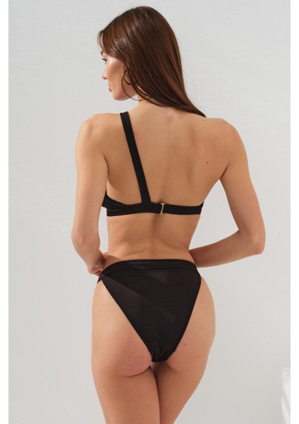 Kadın Dekolteli Tek Omuz Siyah Bikini 2C3T1N2O09 fiyatları