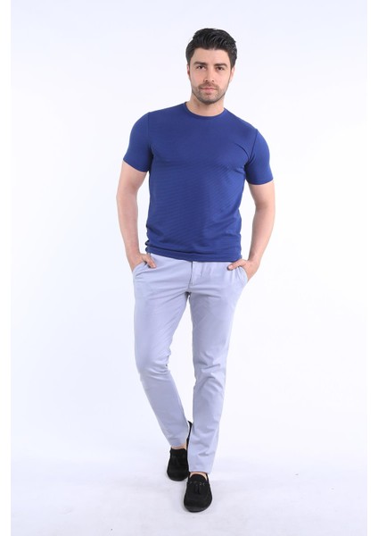 Intersivin Slim Fit Hafif Kumaş Gri Erkek Yazlık Pantolon