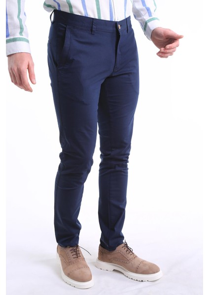 Intersivin Yazlık Lacivert Slim Fit Erkek Pamuklu Pantolon