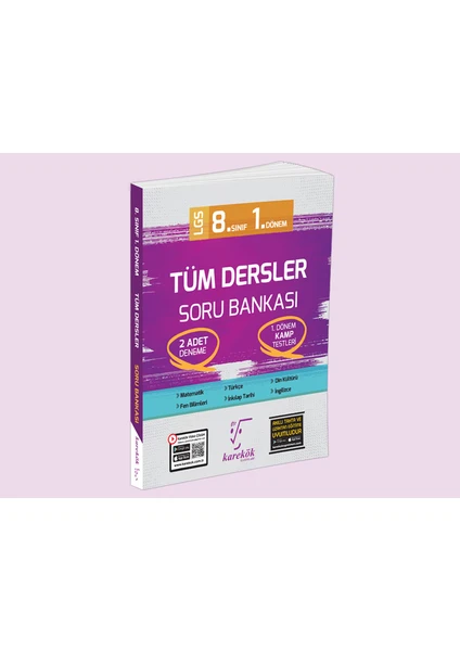 Karekök Yayıncılık 8. Sınıf 1. Dönem Tüm Dersler Soru Bankası