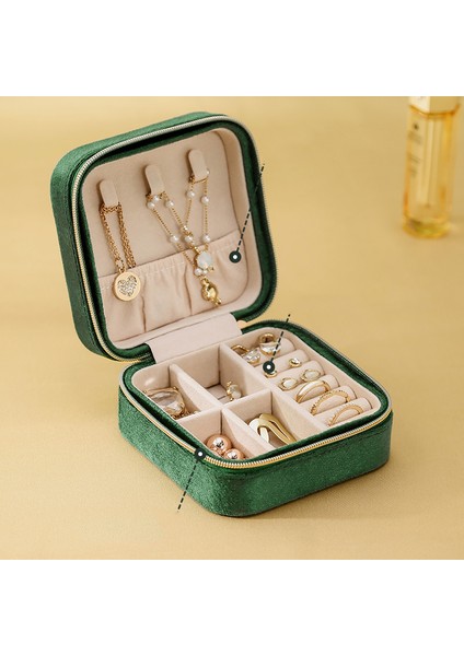 Mini Retro Süet Mücevher Kutusu (Yurt Dışından)