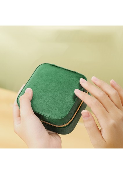 Mini Retro Süet Mücevher Kutusu (Yurt Dışından)