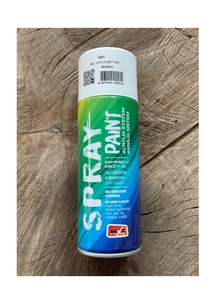 400 ML Bordo Renk Sprey Boya Yüksek Kalite Ahşap Metal Boyası