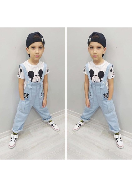 Mınnıe & Mıckey Tulum Kardeş Kombin Mıckey Bahçıvan Tulum & Tshirt indirimleri