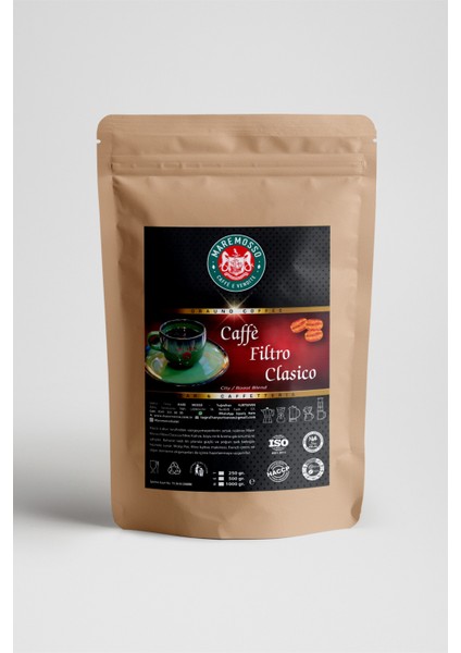 Caffe Filtro Clasico Klasik Filtre Kahve(ÇEKİRDEK) 250 GR.