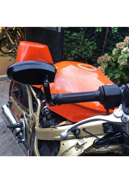Motosiklet Gidon Aynası Oval - Gri (Gümüş) Renk Topuz -Arasmoto modelleri