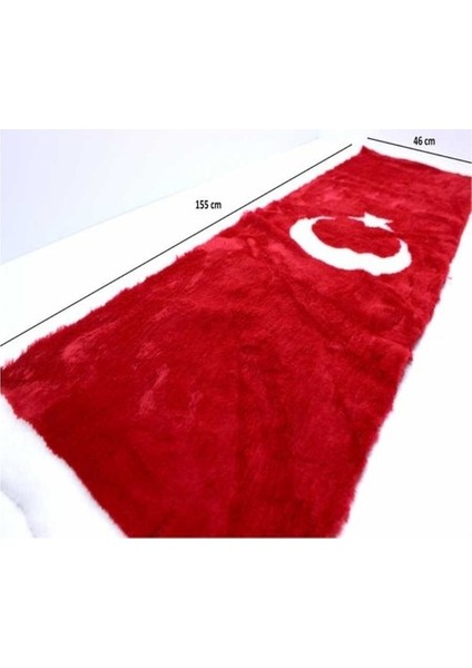 Peluş Türk Bayrağı Torpido Örtüsü