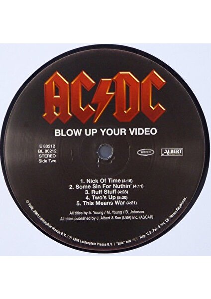 Ac-dc Blow Up Your Video (Yeni Baskı Plak)