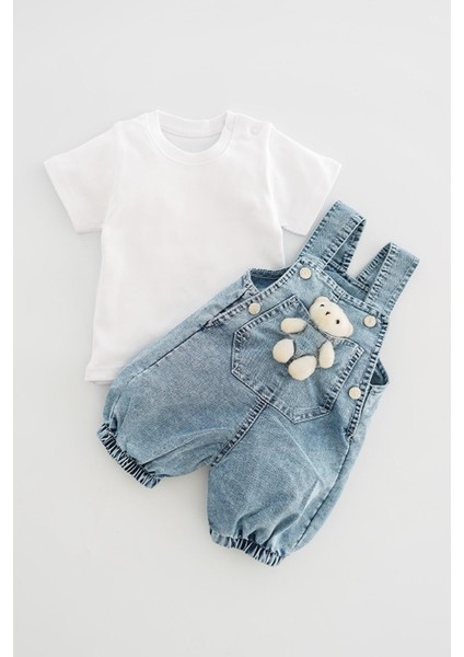 Bebek Kot Unisex Salopet Oyuncak Ayıcıklı