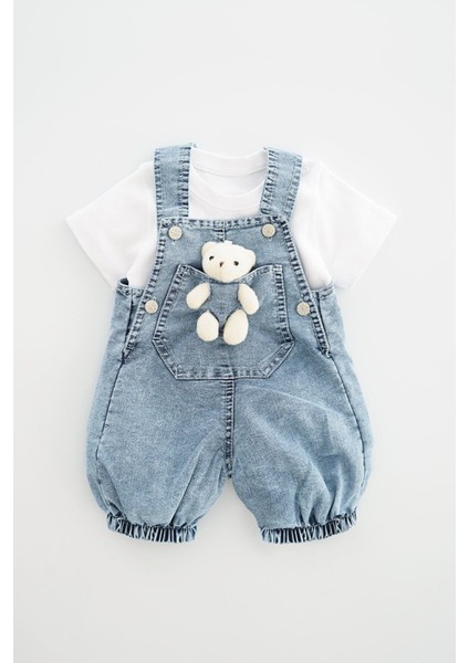 Bebek Kot Unisex Salopet Oyuncak Ayıcıklı