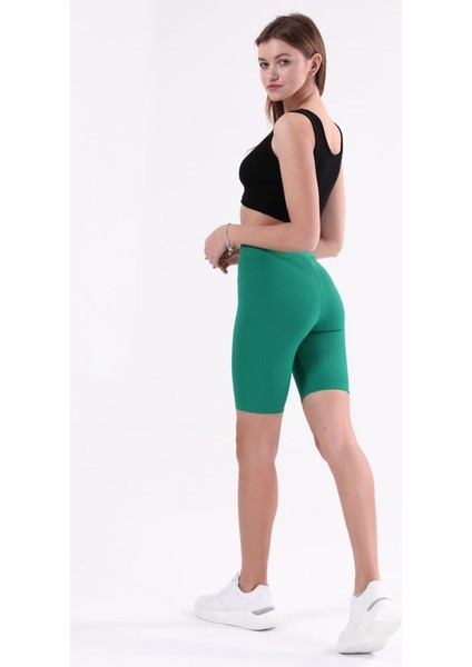 Fitilli Kadın Yüksek Bel Dikişsiz Biker Spor Şort Tayt fiyatları