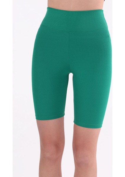 Fitilli Kadın Yüksek Bel Dikişsiz Biker Spor Şort Tayt fırsatları