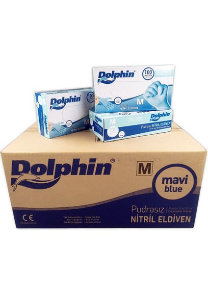 Nitril 5 Adet 100'lü Paket Pudrasız Mavi Eldiven indirimleri