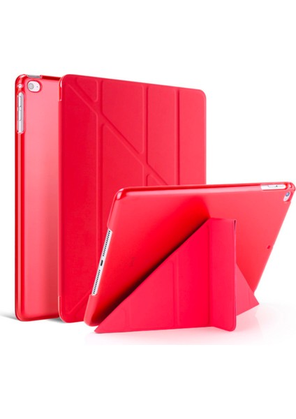 iPad 10.nesil 10.9" (A2696-A2757) Uyumlu Kılıf 3 Farklı Stand Kalemlikli Tri Folding Tablet Kılıfı