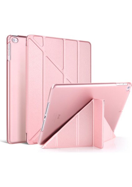 iPad 10.nesil 10.9" (A2696-A2757) Uyumlu Kılıf 3 Farklı Stand Kalemlikli Tri Folding Tablet Kılıfı
