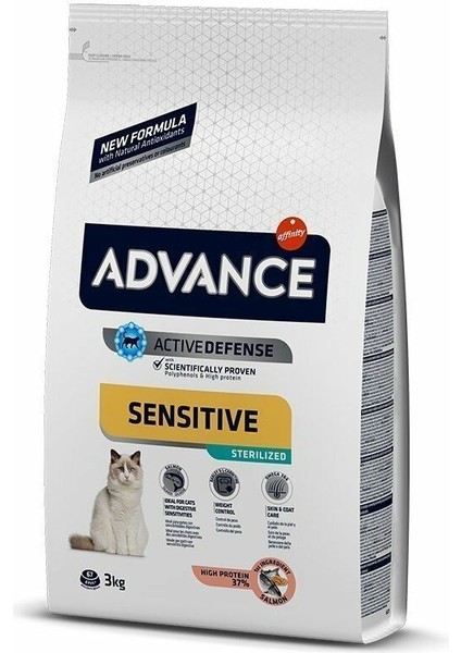Sterilised Sensitive Somonlu Kısırlaştırılmış Yetişkin Kedi Maması 3 kg