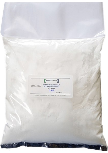 Sodyum Karbonat (Çamaşır Sodası-Hafif Soda) 3 kg