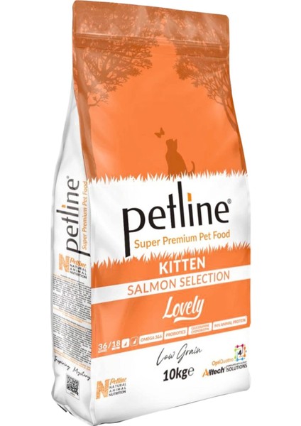 Petline Süper Premium Lovely - Somonlu Yavru Kedi Maması 10KG