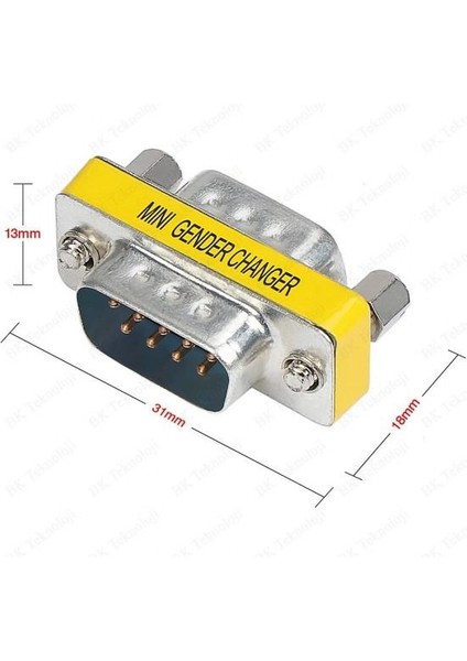 9 Pin Erkek Erkek Çevirici RS232 Erkek Erkek Changer Com Erkek Erkek Çevirici modelleri