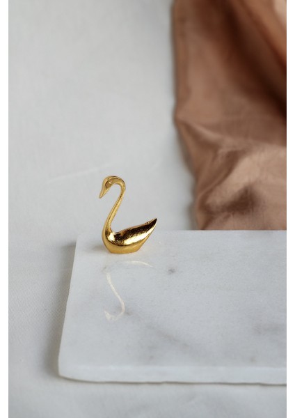 Ece Gerçek İnce Mermer Tepsi 30 x 18 cm Altın Renk Kuğu Figürlü fiyatları