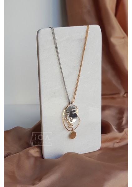 Inci - Gerçek Mermer Takı Standı / Takılık / Kolyelik - Orta Boy