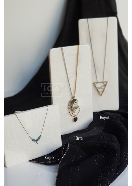 Inci - Gerçek Mermer Takı Standı / Takılık / Kolyelik - Orta Boy fırsatları