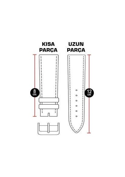 Nstime Siyah Kroko Desenli Deri Saat Kordonu 22MM Antialerjik Yumşak Dokulu Hakiki Deri Kayış