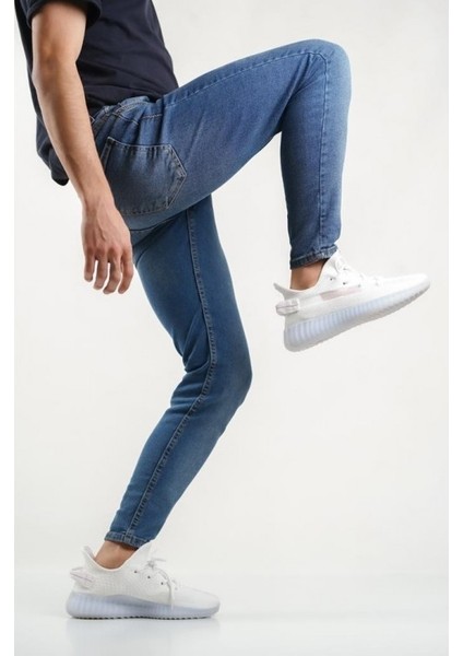 591 Tarz Sneakers Ithal Beyaz Triko Rahat Taban Spor Ayakkabısı10