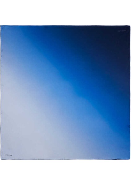 Lacivert Bebe Mavi Degrade Twill Ipek Eşarp