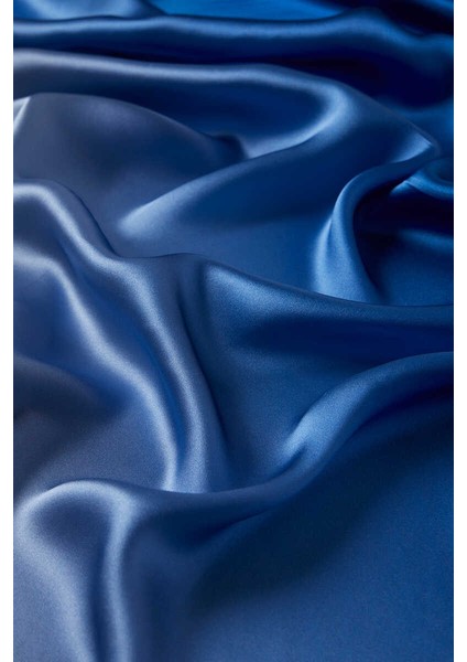 Lacivert Bebe Mavi Degrade Twill Ipek Eşarp modelleri