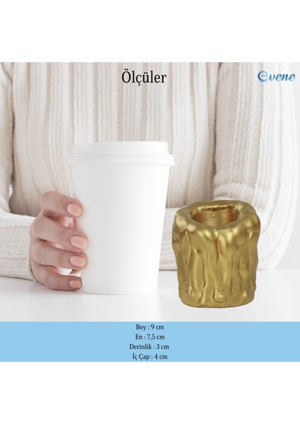 Mumluk Şamdan 3 Adet Tealight Uyumlu Üçlü Orta Erimiş Mum Model fiyatları