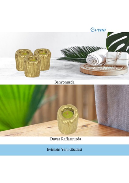Mumluk Şamdan 3 Adet Tealight Uyumlu Üçlü Orta Erimiş Mum Model fırsatları