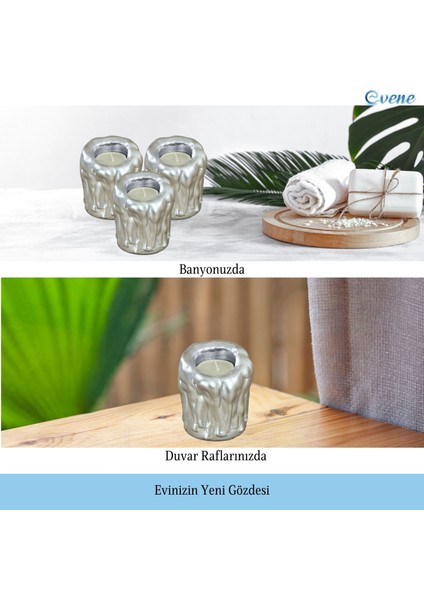Mumluk Şamdan Tealight Mum Uyumlu Orta Erimiş Mum Model