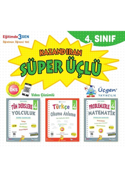 Üçgen Yayıncılık 4. Sınıf Süper Üçlü - Kazandıran Kitaplar fiyatları