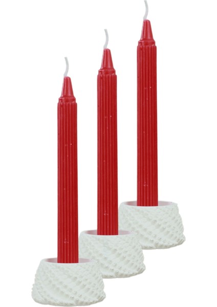 Mumluk Şamdan 3 Adet Tealight ve Ince Mum Uyumlu Ejderha Yumurtası Model